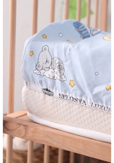 Baby %100 Pamuk Dream Sweet Bebek Nevresim Takımı - Mavi