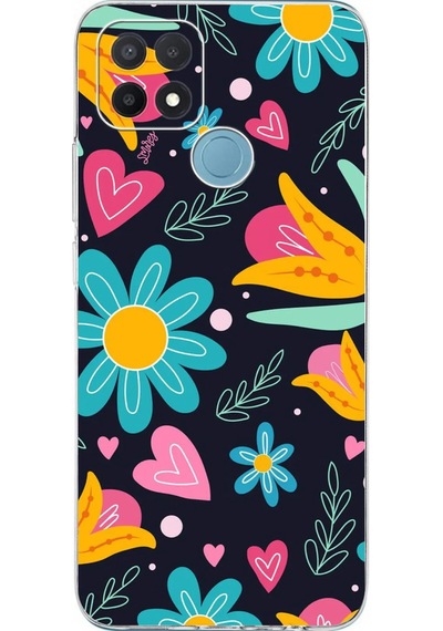Oppo A15 İle Uyumlu Retro Color 1 Kamera Korumalı Şeffaf Kılıf Şeffaf