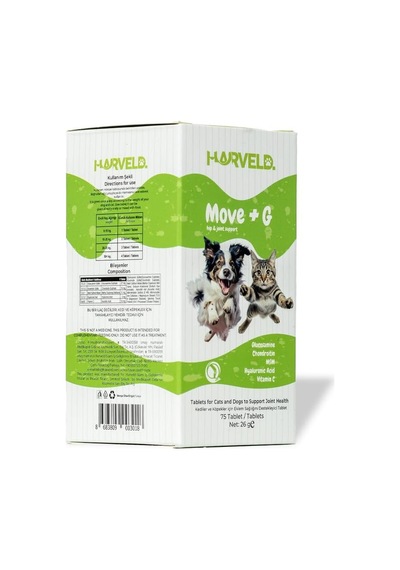 Move G Kedi Köpek Eklem Zindelik Tamamlayıcı Hareket Kabiliyeti Arttırıcı Vitamin Mineral Tablet
