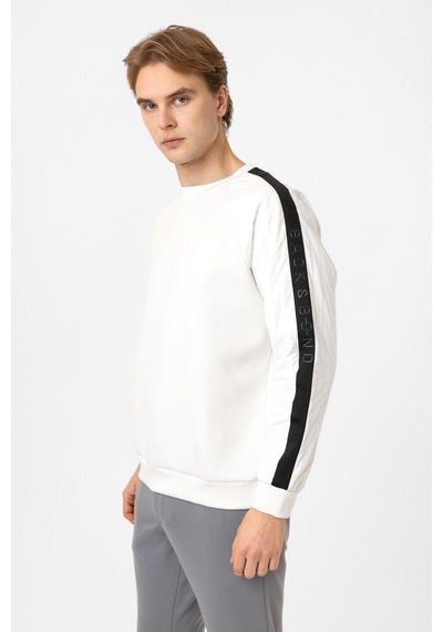 Backandbond Regular Fit Bisiklet Yaka Sweatshirt Beyaz