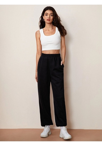 Liona U Yaka Askılı Beyaz Renk Fitilli Crop Top Büstiyer Beyaz