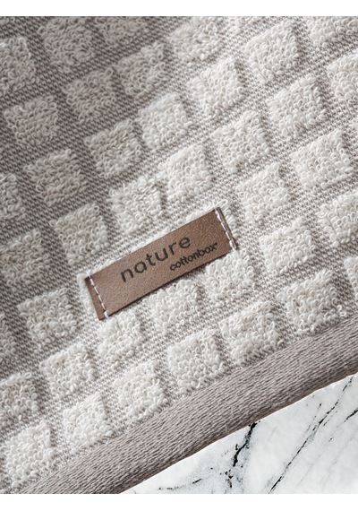 Cotton Box 4'lü Jakarlı Havlu Seti Nature Kahve-Bej 50x90