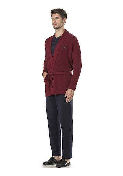 Pierre Cardin 5595 5'li Triko Röpteşambır Pijama Seti Bordo