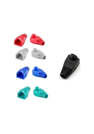 100 Adet Yeni Nesil Ez Rj45 Jack Konnektör + 100 Adet Rj45 Cover
