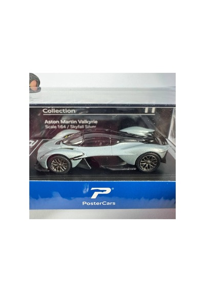 Hyper Car Aston Martin Valkrie Skyfall Silver - League Collection 1/64 Model Araba