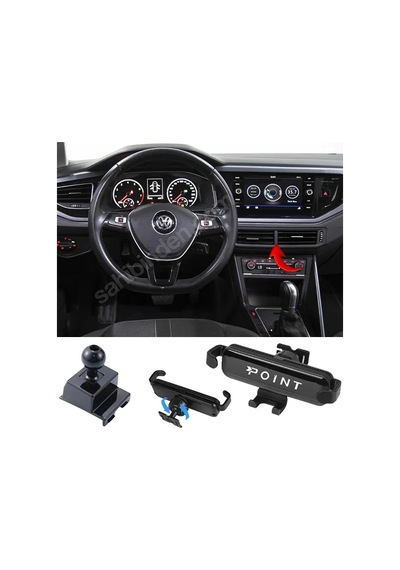 Vw Polo Araca Özel Cep Telefon Tutacağı Robotik Oynar Başlıklı 2018 - 2024 Arası Profesyonel Ürün Siyah