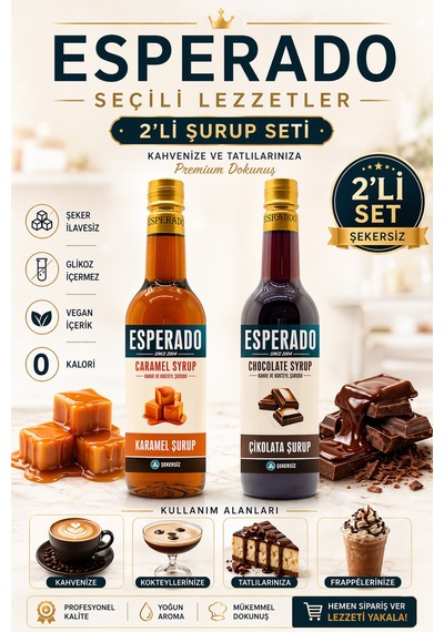 Şekersiz Sugar Free - Karamel Çikolata Aromalı Kahve Şurubu - 750 Ml X 2 Ad. Diğer