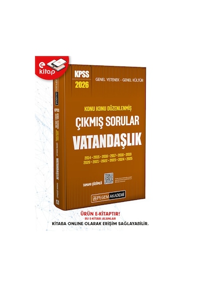 2026 Kpss Genel Yetenek Genel Kültür Konu Konu Düzenlenmiş Tamamı Çözümlü Çıkmış Sorular Vatandaşlık E-kitap