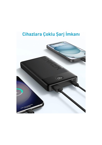 Anker 326 20000 mAh Taşınabilir Hızlı Şarj Powerbank Siyah