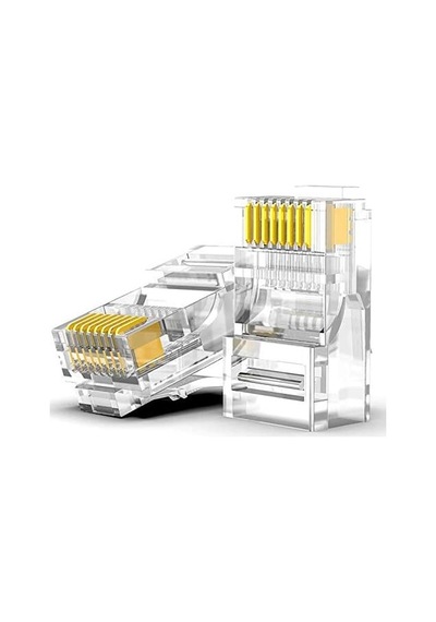 4220 100 Adet Rj45 Jack Cat5 İnternet Kablo Kablosu Ucu Konnektör Connector