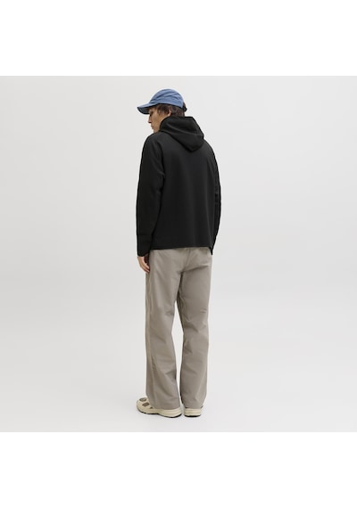 Jack & Jones Erkek Relaxed Fit Kapüsonlu Sweatshirt - Base - 12289209 Siyah