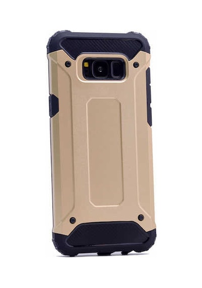 Noktaks - Samsung Galaxy S8 Uyumlu - Kılıf Çift Katman Zırh Tank Crash Military Kapak - Gold