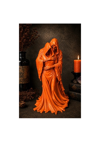 Gotik Azrail Grim Reaper Dekoratif Masaüstü Biblo 3d Baskı - Turuncu