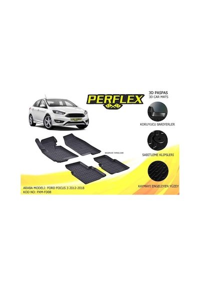Perflex 3d X-mat Havuzlu Paspas Çeşitleri Bej Ford Focus Iıı 2012