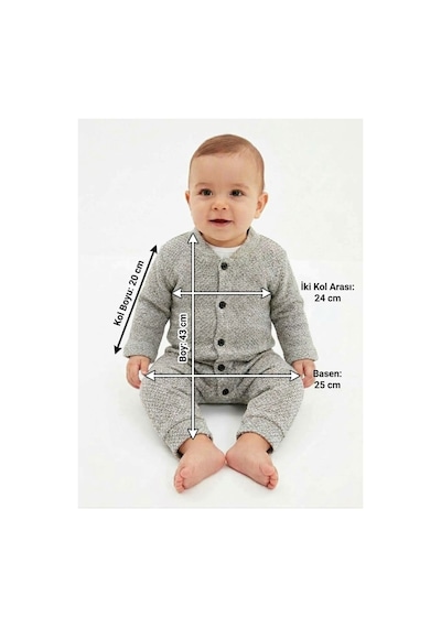 Gülerçocuk Unisex Bebek Pirinç Örgü Düğmeli Pamuklu Tulum 0-3 Ay - Düz Kol Soft Yenidoğan Bebek Kıyafeti Gri - 938555727 Gri Gülerçocuk Unisex Bebek Pirinç Örgü Düğmeli Pamuklu Tulum 0-3 Ay - Düz Kol Soft Yenidoğan Bebek Kıyafeti Gri - 938555727 Gri