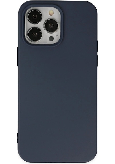 Apple, Uyumlu iPhone 14 Pro Kılıf Nano İçi Kadife - Lacivert - Aflc-877095