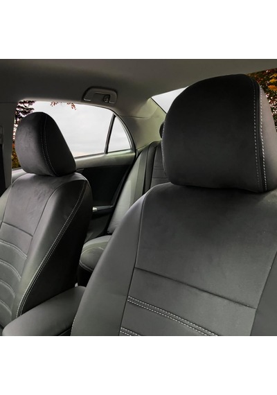 Toyota Corolla Uyumlu Araca Özel Oto Koltuk Kılıfı 158507 Siyah Deri/siyah Taytüyü