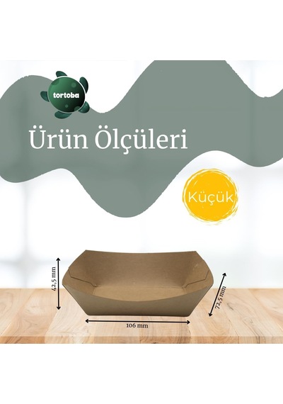Kağıt Tabak Küçük Boy 50'li Kullan At Gıda Sunum Tepsisi Sızdırmaz Hamburger Patates Sosisli Çerez Piknik Servi Diğer