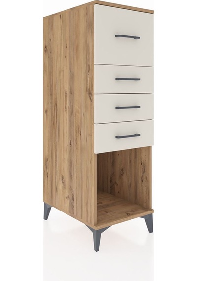 Kronos Dolap 4 Çekmeceli 44x59x134 Çam-aytaşı Atlas Çam