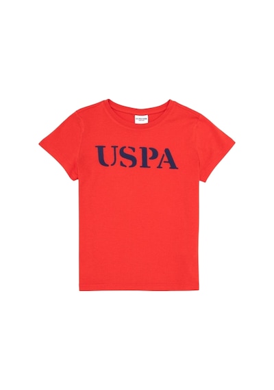 U.S. Polo Assn. Çocuk Basic Bisiklet Yaka Tişört Kırmızı