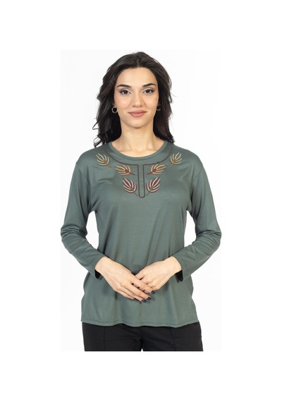 Mutlu City Yeni Model Nakış İşlemeli Yuvarlak Yaka Likralı Anne Penye Bluz 6440-mint Yeşili Mint Yeşili Mutlu City Yeni Model Nakış İşlemeli Yuvarlak Yaka Likralı Anne Penye Bluz 6440-mint Yeşili Mint Yeşili