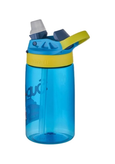 Diller 500ml Pipetli Desenli Tritan Çocuk Su Matarası Mavi Diğer