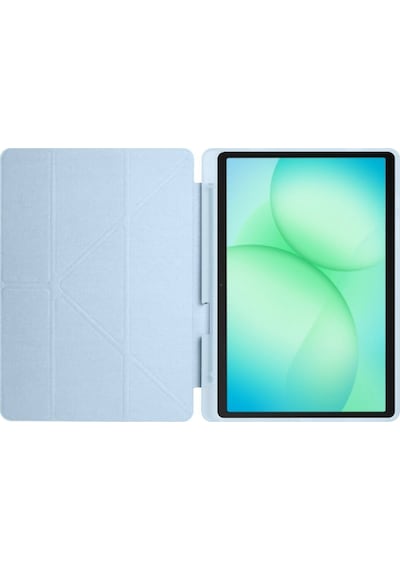 Samsung Galaxy Tab A11 Plus 2025 Kılıf Uyumlu Standlı Kalem Bölmeli Akıllı Trifolding Kapak Sm-x230 Açık Mavi