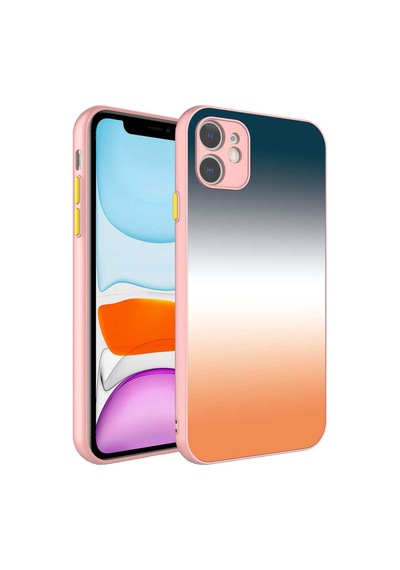 Ardemix Apple Uyumlu iPhone 11 Kamera Korumalı Renkli Thtterli X-cam Kılıf-no12 NO12