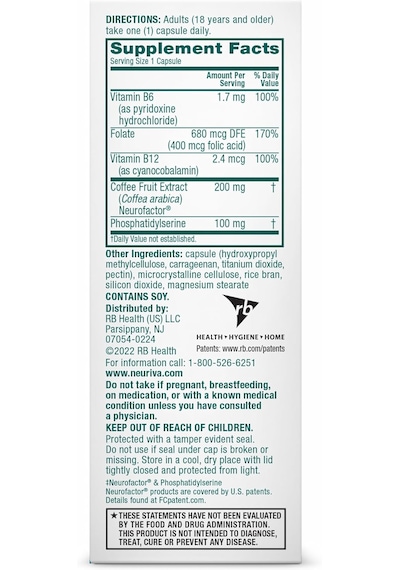 Neuriva Brain Health Plus 30 Capsules Orijinal Usa Menşeii Dmmedicineden