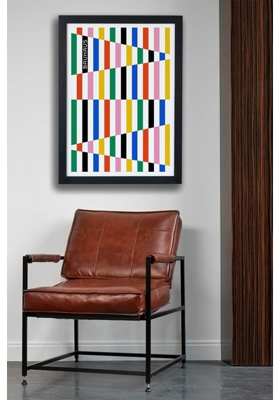 Bauhaus Color V2 Siyah Çerçeveli Tablo Poster