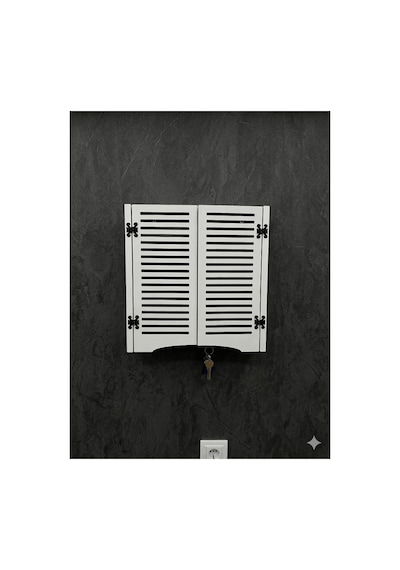 Elektrik Pano Düzenleyici Duvar Düzenleyici Ahşap Dekoratif Beyaz Kutu Anahtarlık Düz Çizgi Beyaz