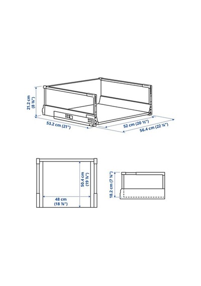 Ikea Maxımera Mutfak Çekmecesi, Beyaz, 60x60 Cm, Yüksek
