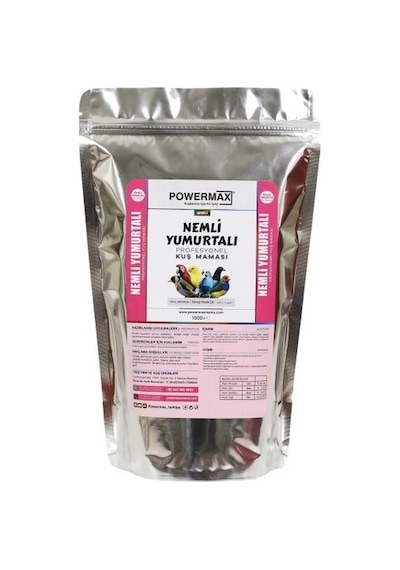 Powermax Nemli Yumurtalı Özel Mama 1 KG