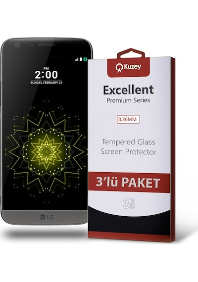 LG Uyumlu G5 Ekran Koruyucu Cam 3 Adet (533984080)