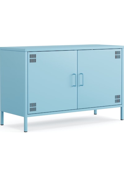 Pera Tv Ünitesi, Tv Dolabı,2 Kapaklı Dolap 100,50 X 40 X 64,50 Cm - 9 Renk Seçeneği Bulunmaktadır Ral 5024 Mavi