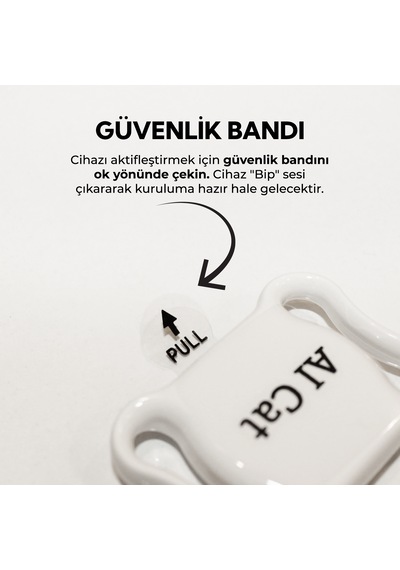 Aı Cat Tag Akıllı Evcil Hayvan Takip Cihazı Beyaz Su/ Toz Geçirmez Apple Uyumlu iOS/android 0