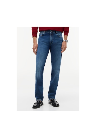 Tommy Hilfiger Slım Straıght Denton Jean Pantolon Düz Paça Cobalt Mavi-16416 Blue