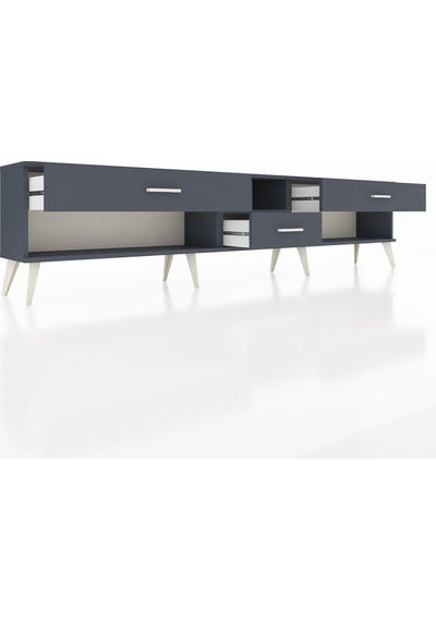 Arges Tv Ünitesi Tek Raflı 3 Çekmeceli 220x30x51 Antrasit-antrasit Antrasıt/antrasıt - Antrasıt Arges Tv Ünitesi Tek Raflı 3 Çekmeceli 220x30x51 Antrasit-antrasit Antrasıt/antrasıt - Antrasıt