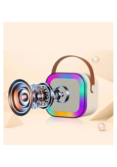 Vothoon KN-14 Kablosuz Mikrofonlu RGB Karaoke Bluetooth Hoparlör