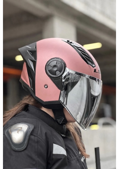 Ls2 Aırflow 2 Rose Gold Kask Gri Vizör Spoiler Rose Gold