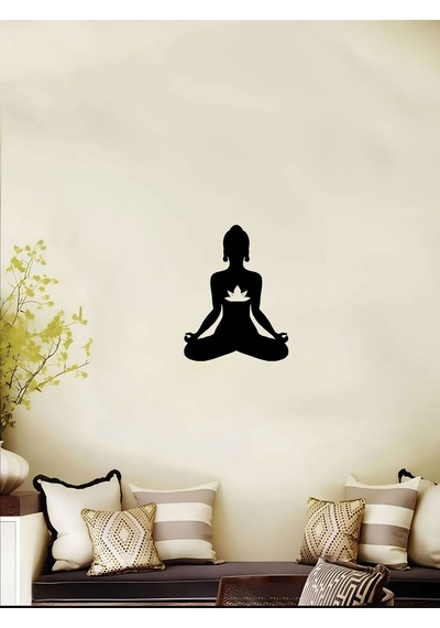 Duvar Süsü Lazer Kesim Dekoratif Ahşap Budha Lotus