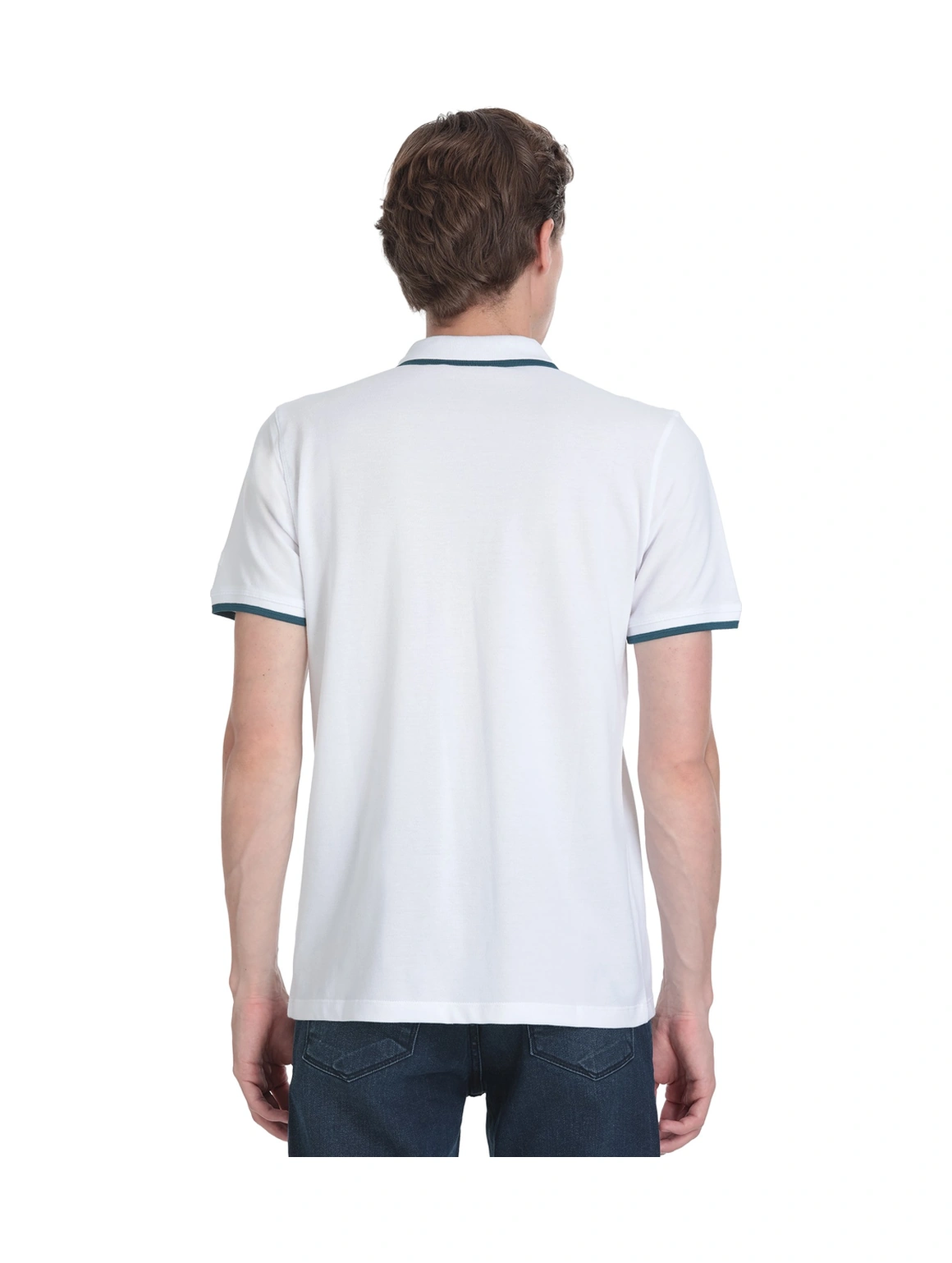 Hatemoğlu Beyaz Regular Fit 100% Pamuk Polo Yaka Rayon Tişört 36098 350501