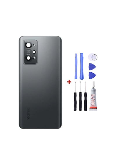 Realme Gt 2 Siyah Arka Cam Kapak Pil Kapağı Tamir Set B7000 Set Siyah