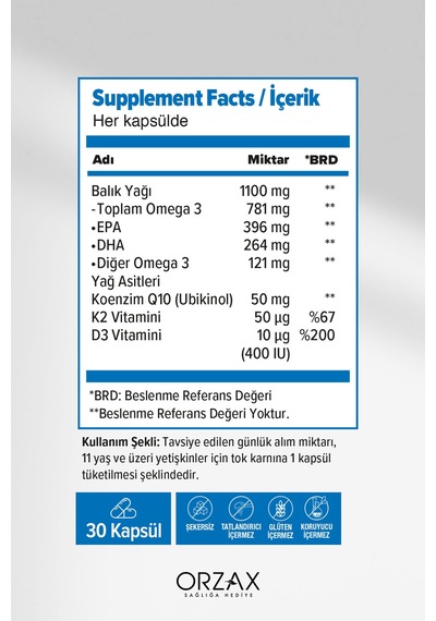 Ocean Pulse Balık Yağı 30 Kapsül