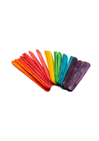 Ahşap Çubuk Renkli 15cm 50'li