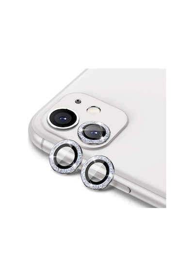 Binano Apple Uyumlu iPhone 11/12 Mini Diamond Kamera Koruyucu Gold