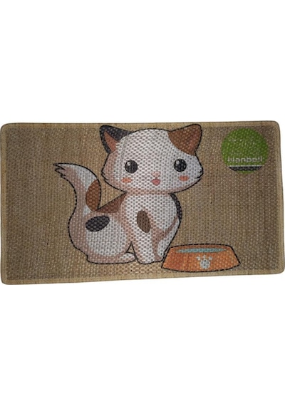 Nanbell Jüt Halı Kedi Tırmalama 70x43 Cm Desenli No:2