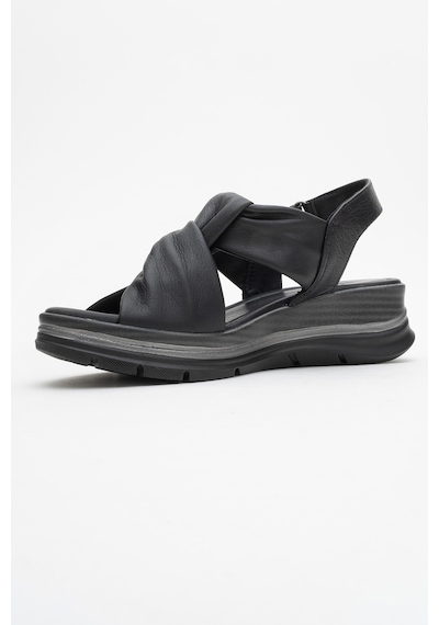 Luvishoes Luvi Shoes Oara Siyah Cilt Hakiki Deri Kadın Sandalet Siyah Deri