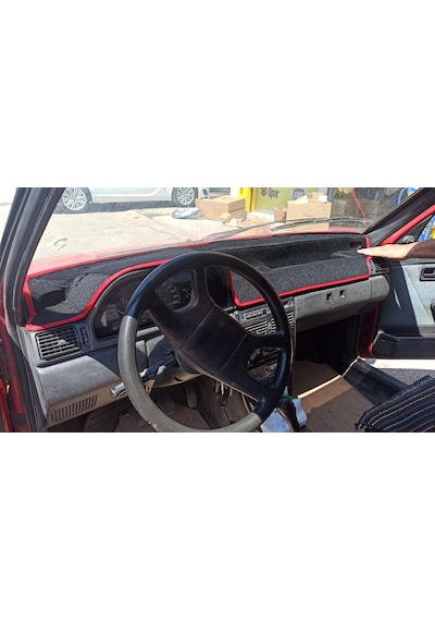 1983-1997 Modellerine Uygun Fiat Uno Torpido Koruma Halısı Siyah Kenar Renk  Siyah