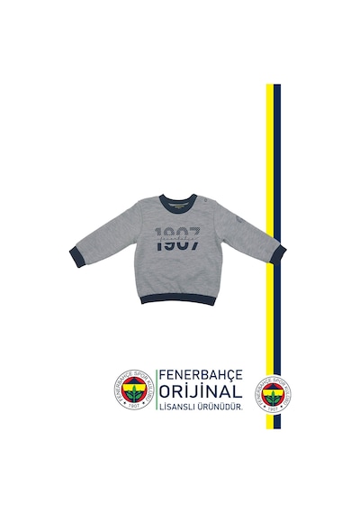 Fenerbahçe Lisanslı Uzun Kol Lacivert Bebek 1907 Sweat Gri